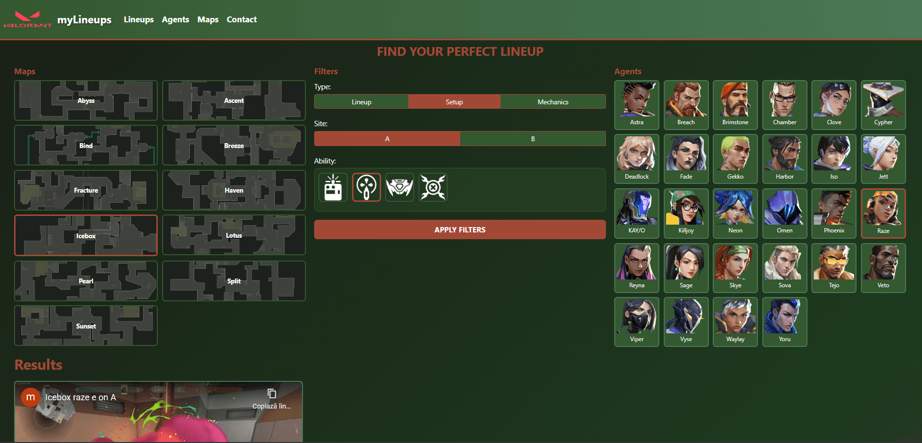 myLineups